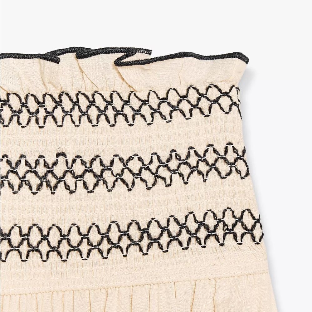 ZARA RUSTIC CONTRAST WAIST SKIRT - Picture 5 of 7